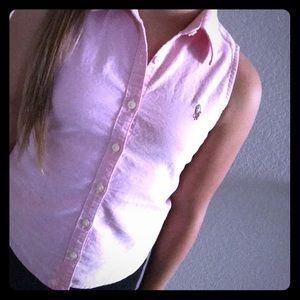 Ralph Lauren Sleeveless Collared Top